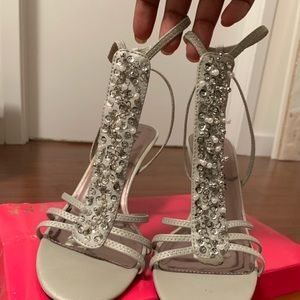 Silver Strappy Sandals